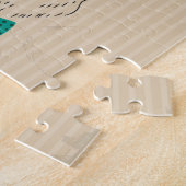 Hipster Reindeer Elk met glazen grijze kerst Legpuzzel (Zijkant)