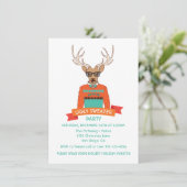 Hipster reinder lelijke kerstfeest sweater party i kaart (Staand voorkant)