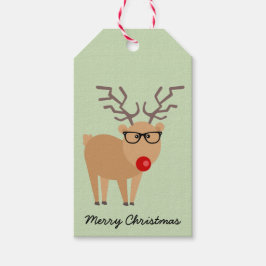 Hipster rendier rustieke kerstcadeau Label Cadeaulabel