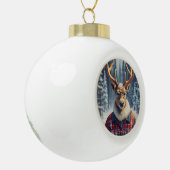 Hipster Rendier Snowflake ingelijst Ornament (Links)