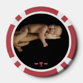 Hipster Retro baby Meisje Pokerchips (Achterkant)