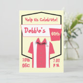 Hipster Retro Pink Bowling Rockabilly Nodig Kaart (Staand voorkant)