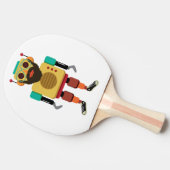 Hipster Retro Robot Tafeltennisbatje (Zijkant)