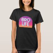 Hipster Retro Sunset Siblings Baby Big Brother Bro T-shirt (Voorkant)