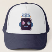 Hipster Robot Trucker Pet (Voorkant)