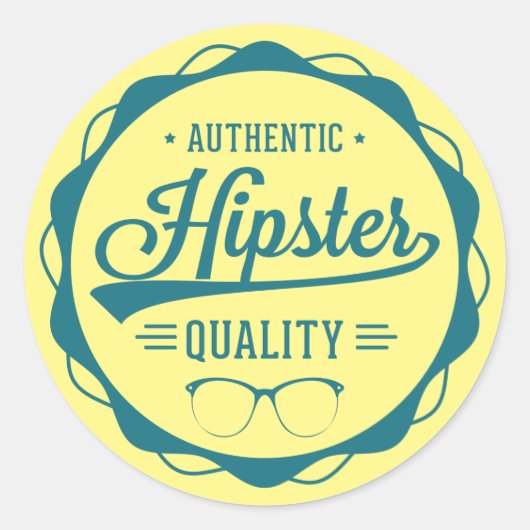 Hipster Ronde Sticker (Voorkant)