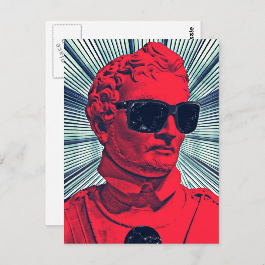 Hipster-rood beeld briefkaart (Voorkant / Achterkant)