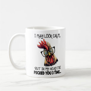 Hipster Rooster Funny Gezegde Koffiemok