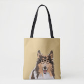 Hipster Rough Collie Canvas tas voor Hondenliefheb (Voorkant)