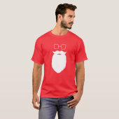 Hipster Santa Bard en bril - Novelty Father C T-shirt (Voorkant volledig)