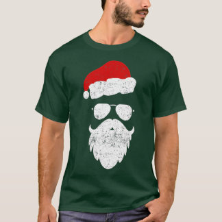 Hipster Santa Beard Aviator Sunbries and Pet-gi T-shirt