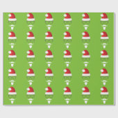 Hipster Santa Claus Cadeaupapier (Vlak)