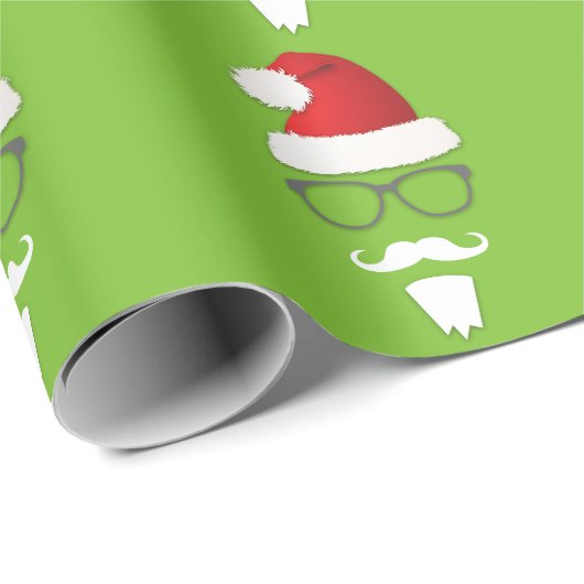 Hipster Santa Claus Cadeaupapier (Rol Hoek)