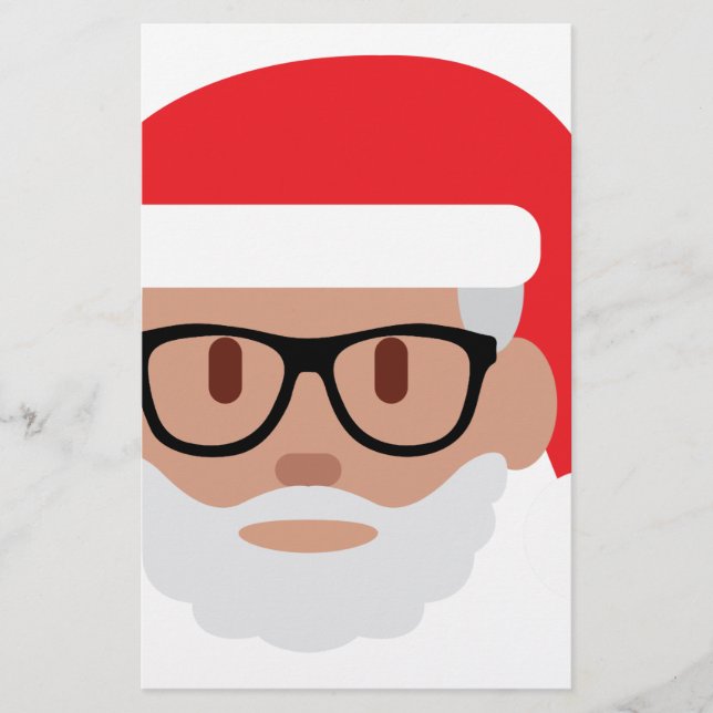 hipster Santa Claus emoji (Voorkant)