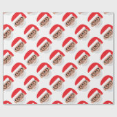 hipster Santa Claus emoji Cadeaupapier (Vlak)