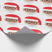 hipster Santa Claus emoji Cadeaupapier (Hoek)