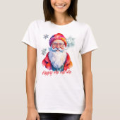 Hipster Santa Claus T-shirt (Voorkant)