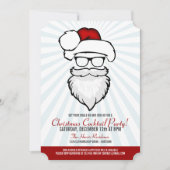 Hipster Santa Cocktail Party-uitnodigingen Kaart (Voorkant)