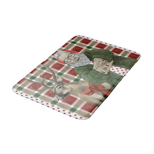 Hipster Santa Collectie Badmat (Gekanteld)