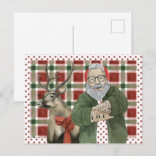 Hipster Santa Collectie Briefkaart (Voorkant / Achterkant)