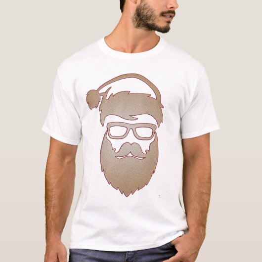Hipster Santa Cutout T-shirt (Voorkant)