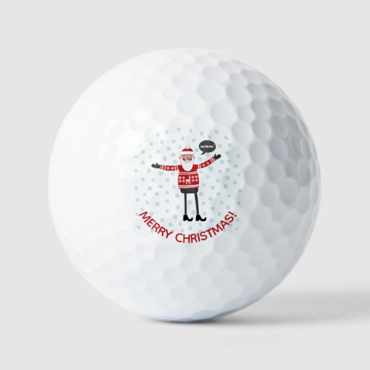 Hipster Santa Golfballen (Voorkant)