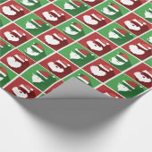 Hipster Santa Hat and Beard Wrapping Paper Cadeaupapier (Hoek)