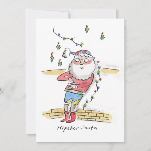 Hipster Santa Kaart (Voorkant)