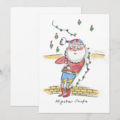 Hipster Santa Kaart (Voorkant / Achterkant)