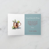 Hipster Santa & Kerstmis Cocktail Recept Vakantie Kaart (Binnen)