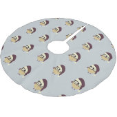 Hipster Santa Owl Kerstboom Rok (Gekanteld)