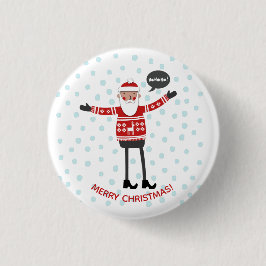 Hipster Santa Ronde Button 3,2 Cm