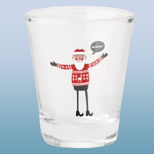 Hipster Santa Shot Glas