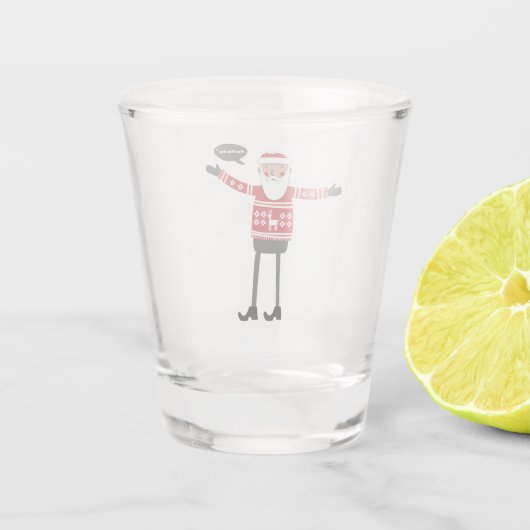 Hipster Santa Shot Glas (Achterkant)