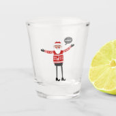 Hipster Santa Shot Glas (Voorkant)