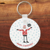 Hipster Santa Sleutelhanger (Achterkant)