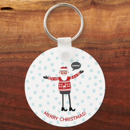 Hipster Santa Sleutelhanger (Voorkant)