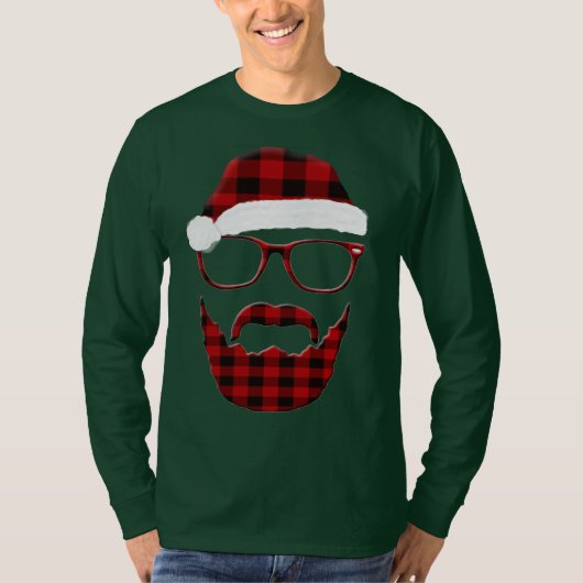 Hipster Santa T-shirt (Voorkant)