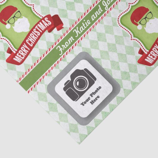 Hipster Santa Tissue Paper Tissuepapier (Detail)