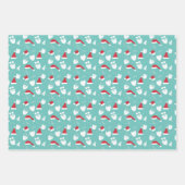 hipster santa zonnebril pet boomstructuur inpakpapier vel (Voorkant 3)