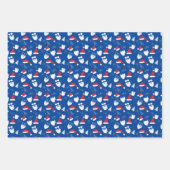 hipster santa zonnebril pet boomstructuur inpakpapier vel (Voorkant 2)