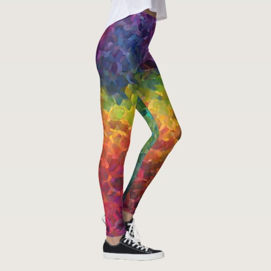 Hipster Schattigee kristallen Big Bang Regenboog O Leggings (Rechts)
