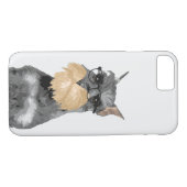 Hipster Schnauzer Dog Phone Case for Hondenliefheb (Achterkant (Horizontaal))