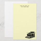 Hipster schrijfmachine-blocnote briefpapier (Voorkant / Achterkant)