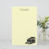Hipster schrijfmachine-blocnote briefpapier (Staand voorkant)