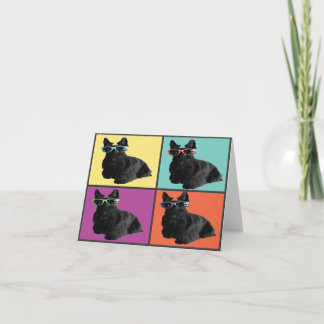 Hipster Scottie Note-Kaart Kaart