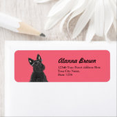 Hipster Scottish Terrier Label voor Hondenliefhebb (Insitu)