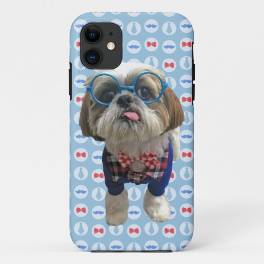 Hipster Shih Tzu Dog Case-Mate iPhone Case (Achterkant)