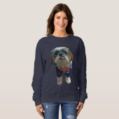 Hipster Shih Tzu Dog Trui (Voorkant volledig)