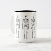 Hipster Skelet 15 oz Two-Tone Mok (Voorkant links)